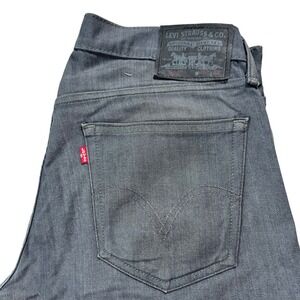 Levis 514 Slim Straight Jeans Mens 34x32 Grey Charcoal Stretch Denim Pants